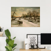 ヴィンテージクリスマスモーニングスススリグ ポスター (ホームオフィス)