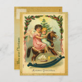 ヴィンテージクリスマスモーニングポストカード シーズンポストカード (正面/裏面)
