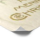 ヴィンテージクリスマスモーニング冬の風景 ポスター (角)