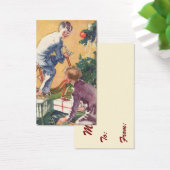 ヴィンテージクリスマスモーニング、プレゼント付き (デスク)