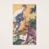 ヴィンテージクリスマスモーニング、プレゼント付き (正面)