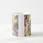 ヴィンテージクリスマスモーニング、プレゼント付き コーヒーマグカップ (中央)