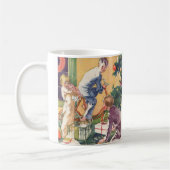 ヴィンテージクリスマスモーニング、プレゼント付き コーヒーマグカップ (左)