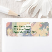 ヴィンテージクリスマスモーニング、プレゼント付き ラベル (インサイチュ)