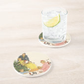 ヴィンテージクリスマスモーニング、家族開放プレゼント コースター (側面)