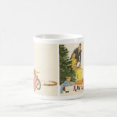 ヴィンテージクリスマスモーニング、家族開放プレゼント コーヒーマグカップ (中央)