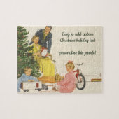 ヴィンテージクリスマスモーニング、家族開放プレゼント ジグソーパズル (横)