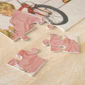 ヴィンテージクリスマスモーニング、家族開放プレゼント ジグソーパズル (側面)