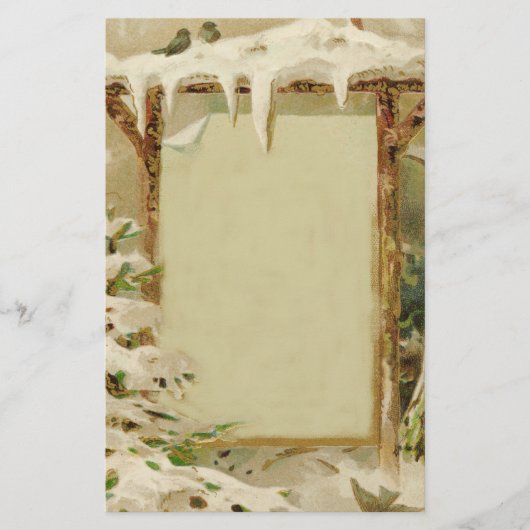 ヴィンテージクリスマスヤードシーン 便箋 (正面)