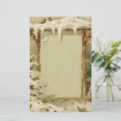 ヴィンテージクリスマスヤードシーン 便箋 (スタンド正面)