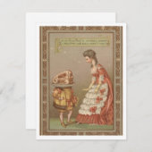 ヴィンテージクリスマスユニークガール シーズンカード (正面/裏面)