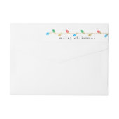 ヴィンテージクリスマスライツホリデイ差出人住所 ラップアラウンドラベル (裏面)