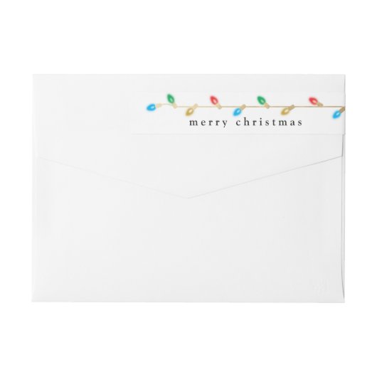 ヴィンテージクリスマスライツホリデイ差出人住所 ラップアラウンドラベル (裏面)