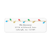 ヴィンテージクリスマスライツホリデイ差出人住所 ラベル (正面)