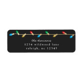 ヴィンテージクリスマスライツホリデイ差出人住所 ラベル (正面)