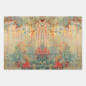 ヴィンテージクリスマスライトデコレーション ラッピングペーパーシート (正面3)