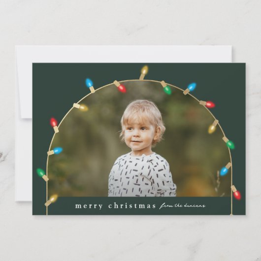 ヴィンテージクリスマスライトフォトアーチ シーズンカード (正面)