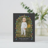 ヴィンテージクリスマスライトフォトアーチ シーズンポストカード (スタンド正面)