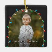 ヴィンテージクリスマスライトフォトアーチ セラミックオーナメント (正面)