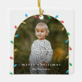 ヴィンテージクリスマスライトフォトアーチ セラミックオーナメント (正面)