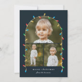 ヴィンテージクリスマスライト3フォトアーチ シーズンカード (正面)