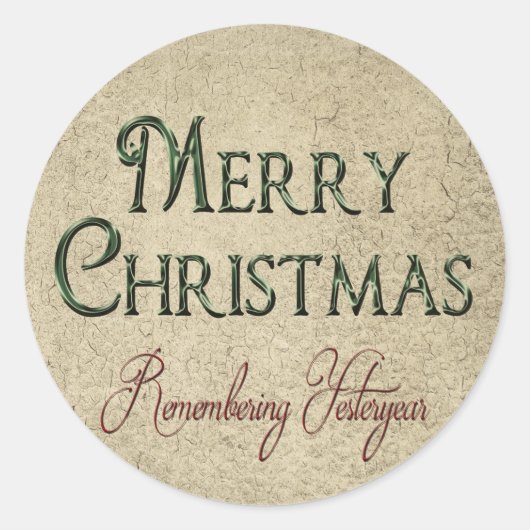 ヴィンテージクリスマスラウンドステッカー(20) ラウンドシール (正面)