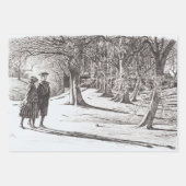 ヴィンテージクリスマスラッピング紙コーチ、スケーター… ラッピングペーパーシート (正面3)