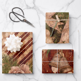 ヴィンテージクリスマスラッピング紙シート ラッピングペーパーシート