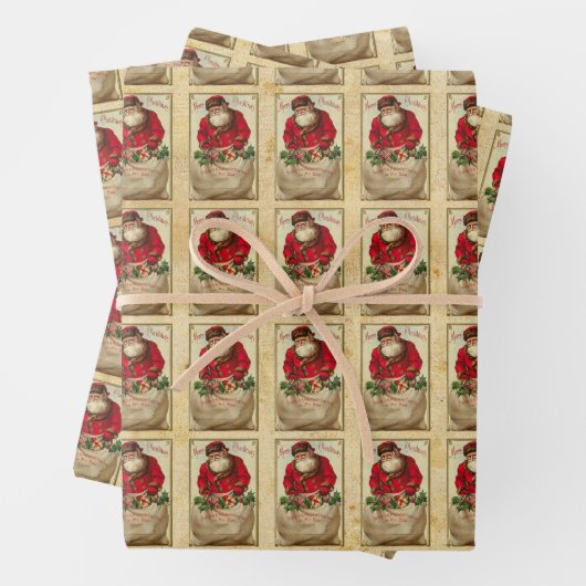 ヴィンテージクリスマスラッピング紙シート ラッピングペーパーシート (インサイチュ)
