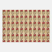 ヴィンテージクリスマスラッピング紙シート ラッピングペーパーシート (正面)