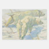 ヴィンテージクリスマスラッピング紙スノードッグツリー ラッピングペーパーシート (正面3)