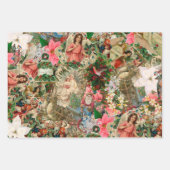 ヴィンテージクリスマスラッピング紙トリオ ラッピングペーパーシート (正面2)