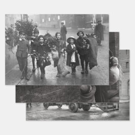 ヴィンテージクリスマスラッピング紙1910s & 1920s ラッピングペーパーシート