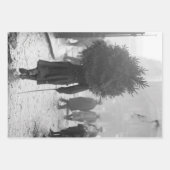 ヴィンテージクリスマスラッピング紙20世紀初頭 ラッピングペーパーシート (正面)