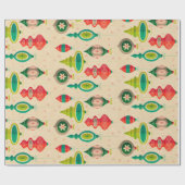 ヴィンテージクリスマスラッピング紙 ラッピングペーパー (フラット)