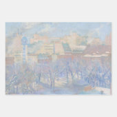 ヴィンテージクリスマスラッピング紙NEW YORK & FRANCE ラッピングペーパーシート (正面2)