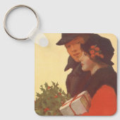 ヴィンテージクリスマスラブ&ロマンスギフトショッピング キーホルダー (正面)