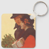 ヴィンテージクリスマスラブ&ロマンスギフトショッピング キーホルダー (裏面)