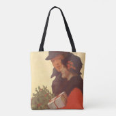 ヴィンテージクリスマスラブ&ロマンスギフトショッピング トートバッグ (裏面)