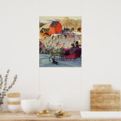 ヴィンテージクリスマスラブ&ロマンスリー ポスター (キッチン)