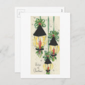 ヴィンテージクリスマスランタン シーズンポストカード (正面/裏面)