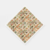 ヴィンテージクリスマスランチョン紙ナプキンス スタンダードランチョンナプキン (角)