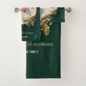 ヴィンテージクリスマスリス、雪片 バスタオルセット (インサイチュ)