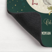 ヴィンテージクリスマスリス、雪片 マウスパッド (コーナー)