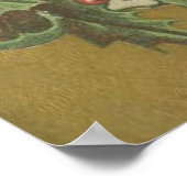 ヴィンテージクリスマスリースとウィンターキャビン ポスター (角)