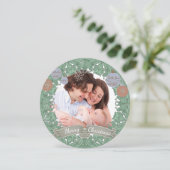 ヴィンテージクリスマスリースカスタム写真 シーズンカード (スタンド正面)