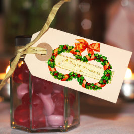 ヴィンテージクリスマスリースガーランドギフトラベルラベル ギフトタグ