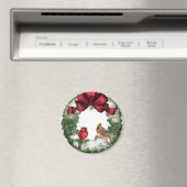 ヴィンテージクリスマスリースギフト/パーティー好意マグネット マグネット (インサイチュ (食洗機))