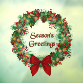 ヴィンテージクリスマスリースシーズンのご挨拶 ウィンドウサイン (シート3)