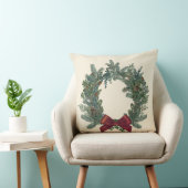 ヴィンテージクリスマスリースレッドボウレッドピロー クッション (椅子)